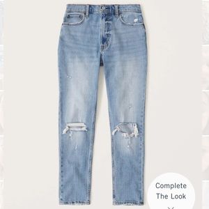 Abercrombie & Fitch high rise ripped jeans